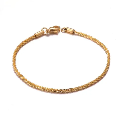 NTM3247 Gold Plated Stainless Steel Cauliflower Chain Versatile Bracelet or Necklace for Women