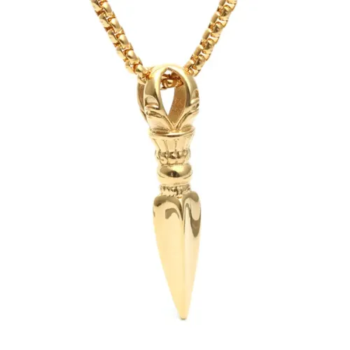 NTM2056 Vajra Pendant Stainless Steel Spike Necklace Gift