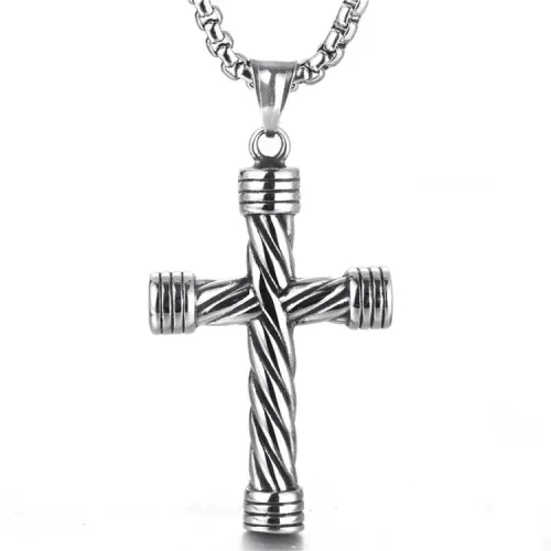 NTM2186 Celtic Cross Pendant Necklace for Women Stainless Steel Celtic Charm