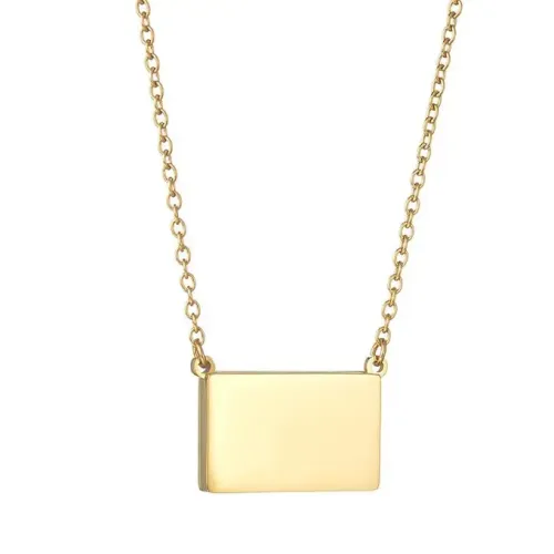 NTM3376 Pull Out Photo Envelope Necklace for Women Stainless Steel Clavicle Chain Jewelry