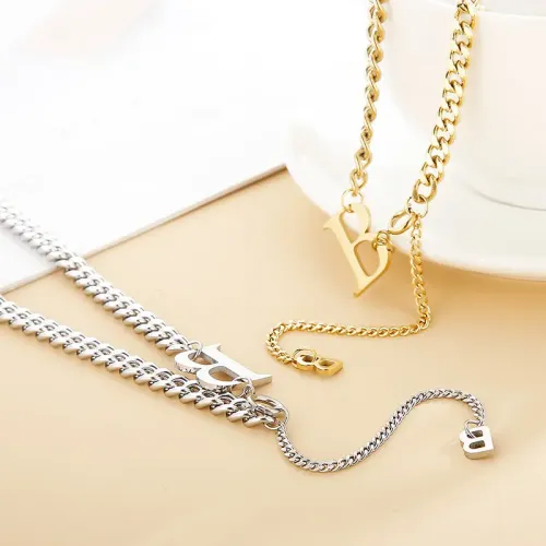 NTM2855 Slimming Stainless Steel Necklace for Women Sleek Fashion Chain