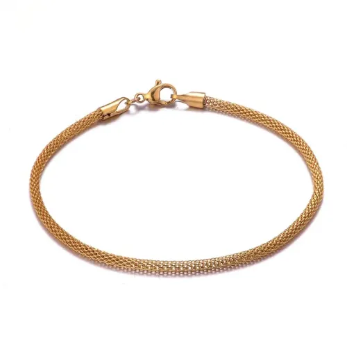 NTM3229 Gold Plated Stainless Steel Dolphin Bracelet for Women Versatile as Necklace