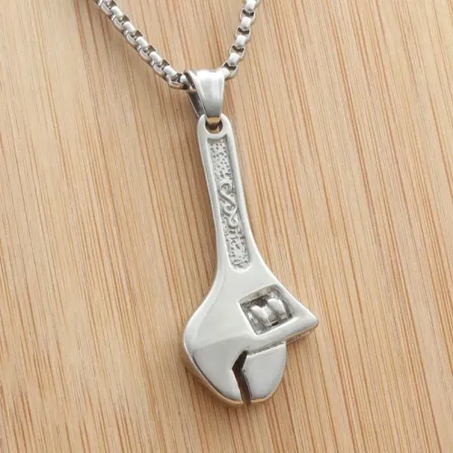 NTM1937 Hip Hop Wrench Pendant Stainless Steel Nightclub Dance Necklace