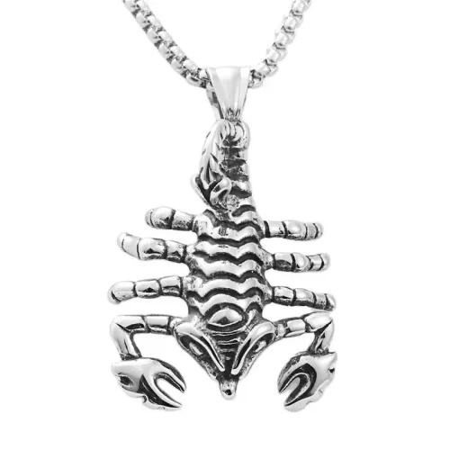 NTM1634 Scorpion Pendant Punk Stainless Steel Animal Scorpio Necklace