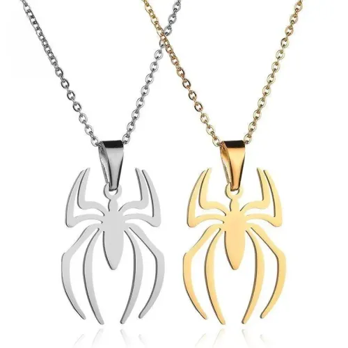 NTM3929 Spider Man Stainless Steel Necklace Superhero Movie Inspired Jewelry