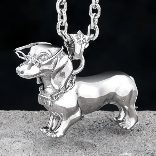 NTM3270 Hip Hop Pug Dog Necklace for Men Stainless Steel Pendant