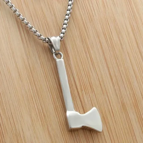 NTM1964 Axe Pendant Punk Stainless Steel Ax Necklace