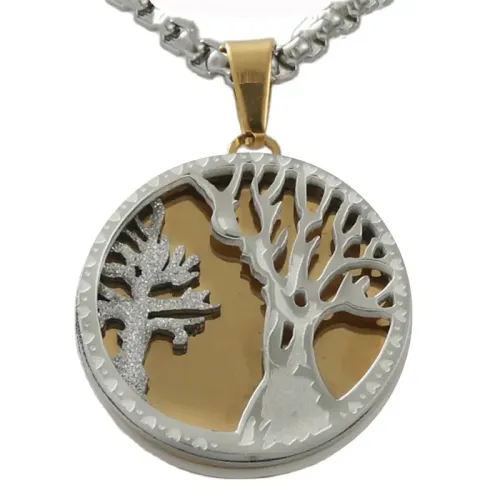 NTM1802 Tree of Life Pendant Stainless Steel Necklace with Life Tree Charm