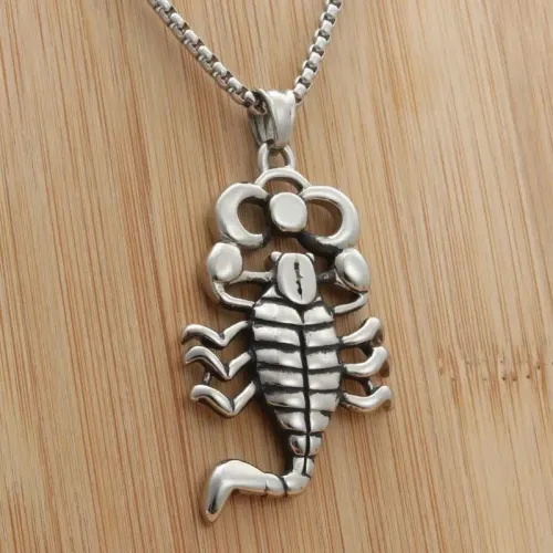 NTM1946 Scorpio Pendant Punk Stainless Steel Scorpion Necklace