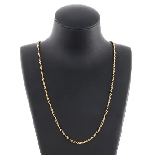 NTM2679 Elegant Round Necklace Stainless Steel Circle Chain Women
