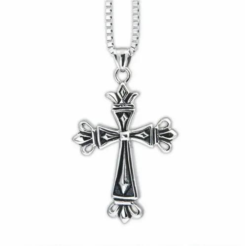 NTM3180 Men's Stainless Steel Cross Pendant DIY Necklace Accessory