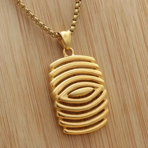NTM1979 Hollow Mesh Pendant Punk Stainless Steel Net Style Necklace