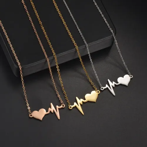 NTM3779 Stainless Steel Hip Hop Dog Tag Pendant Necklace Cool Clavicle Chain for Street Style