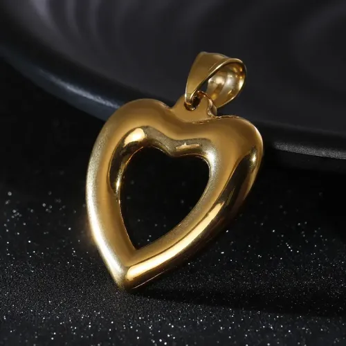 NTM2559 Stainless Steel Heart Pendant Necklace Hollow Love Collarbone Chain for Women