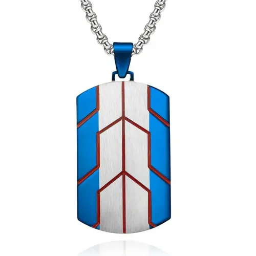 NTM1113 Men's Tire Tread Pendant Necklace Oil Drop Stainless Steel Jewelry