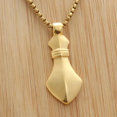 NTM1885 Dog Tag Pendant Punk Style Stainless Steel Lucky Charm Necklace