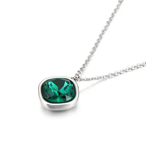 NTM2633 Women's 15mm Pendant Necklace in Multiple Colors Fashion Circle Charm Jewelry