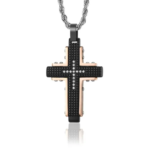 NTM1226 Pure Titanium Carbon Fiber Dog Tag Pendant Men's Stainless Steel Fashion Necklace