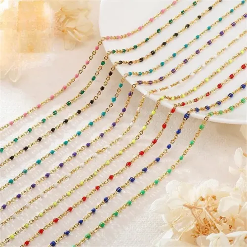 NTM2478 Bohemian Stainless Steel Resin Women's Necklace Chic Boho Jewelry