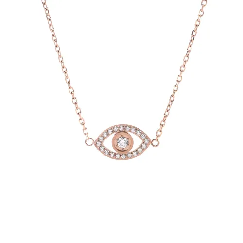 NTM3202 Fairy Zirconia Stainless Steel Pendant Necklace for Women Elegant Clavicle Chain