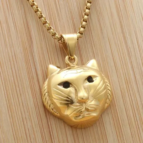NTM1903 Tiger Pendant Punk Stainless Steel Tiger Necklace