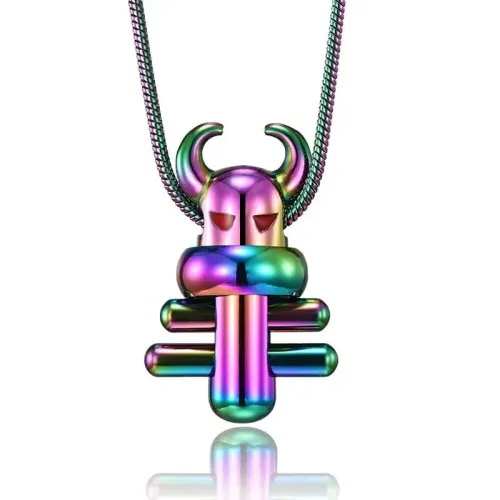 NTM1215 Custom Bull Head Necklace with Twist Design Stainless Steel Pendant