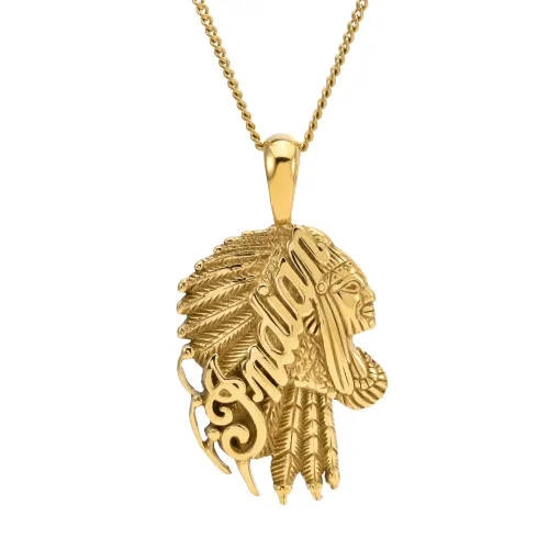 NTM3186 DIY Native American Pendant Stainless Steel Molded Necklace Charm