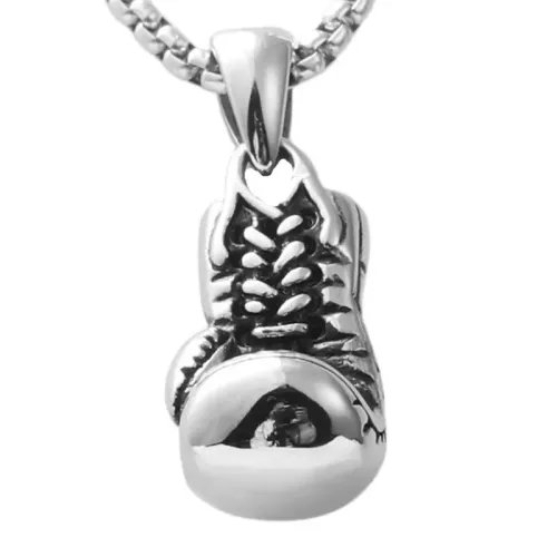 NTM1685 Boxing Glove Pendant Necklace Stainless Steel Boxer Charm Jewelry