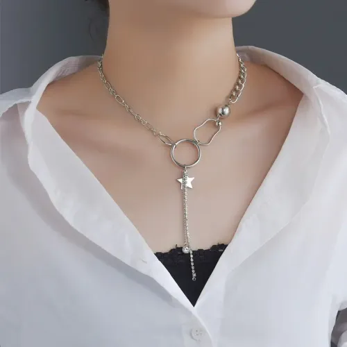 NTM3573 Women's Planet Assemble Necklace Fashionable Collarbone Chain Jewelry