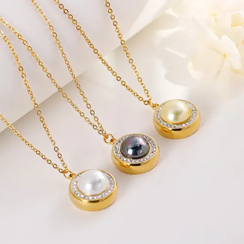 NTM3056 Multi Layer Heart Pearl Necklace Set for Women Love Inspired Jewelry