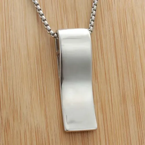NTM1883 Whistle Pendant Punk Stainless Steel Necklace Charm
