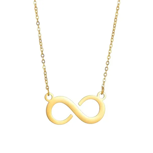 NTM1281 Infinity Love Necklace Stainless Steel Figure 8 Pendant, Clavicle Chain