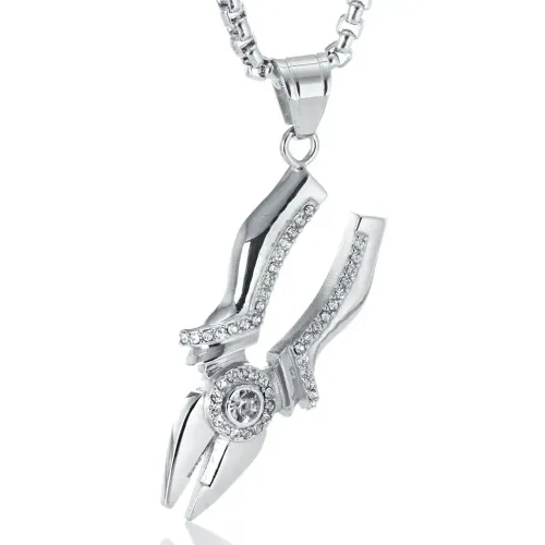 NTM2257 Tiger Claw Pendant Necklace Unisex Stainless Steel Talisman