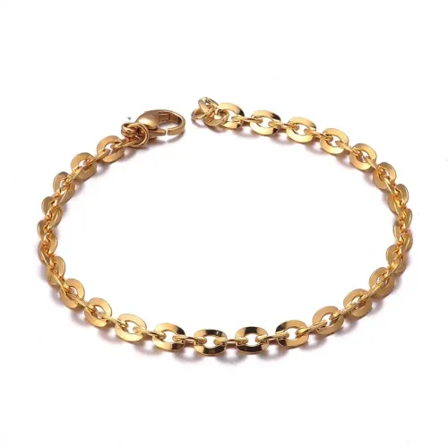 NTM3228 Gold Plated Stainless Steel Cross Bracelet for Women Vacuum Plating Fashion