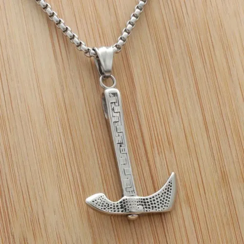 NTM1934 Axe Pendant Punk Stainless Steel Ax Necklace
