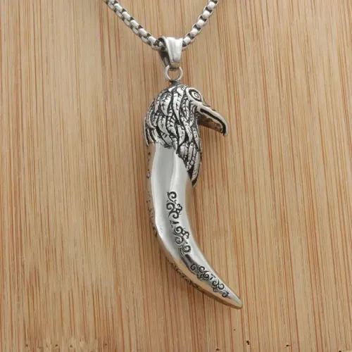 NTM1886 Eagle Pendant Punk Stainless Steel Bird Claw Necklace