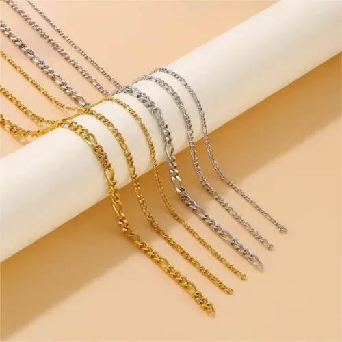 NTM2407 Stainless Steel Three in One Jewelry Set Women's Necklace and Bracelet Ensemble