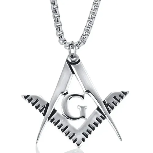 NTM2006 Interlocking Double Circle Pendant Stainless Steel Couples Necklace