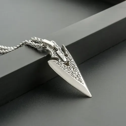 NTM2347 Men's Stainless Steel Touch Gold Talisman Pendant Necklace Amulet Jewelry
