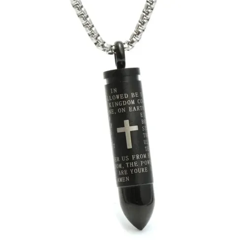 NTM1503 Lucky engrave Necklace Stainless Steel Blessing Wish Pendant Jewelry