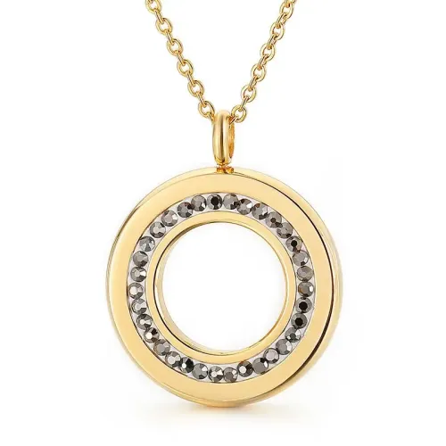 NTM2779 Elegant Round Pearl Rhinestone Necklace for Women Luxury Accessory