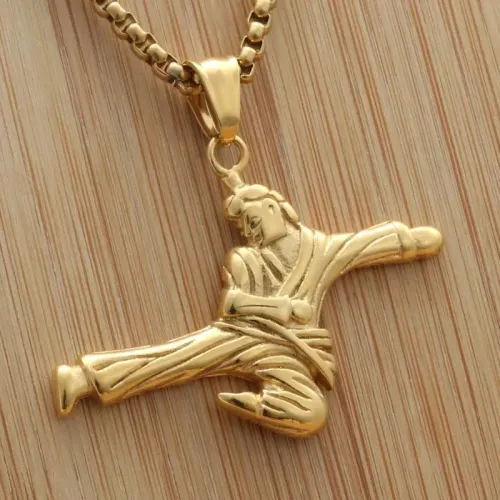 NTM1925 Martial Arts Pendant Punk Stainless Steel Wushu Necklace