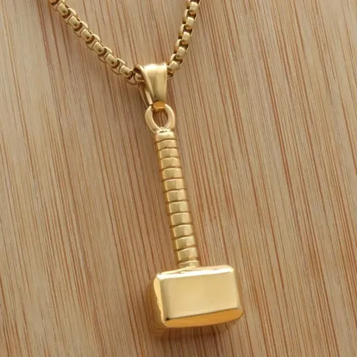 NTM1961 Hammer Pendant Punk Stainless Steel Mjolnir Necklace