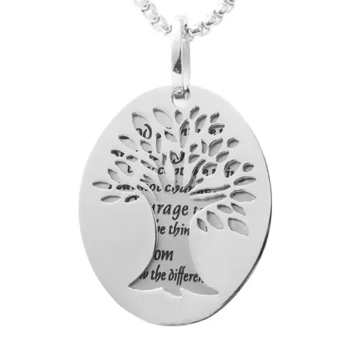 NTM1708 Tree of Life Necklace Stainless Steel Pendant for Women