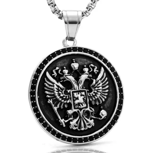 NTM2016 Eagle Pendant Punk Style American Agent Badge Stainless Steel Necklace