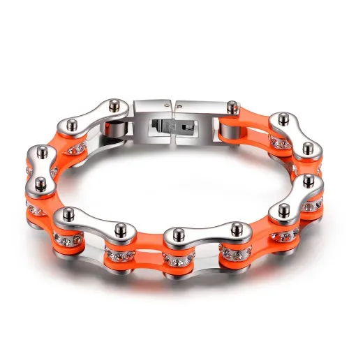 BTM1409 Stainless Steel Bicycle Chain Bracelet Titanium Biker Jewelry Accessory