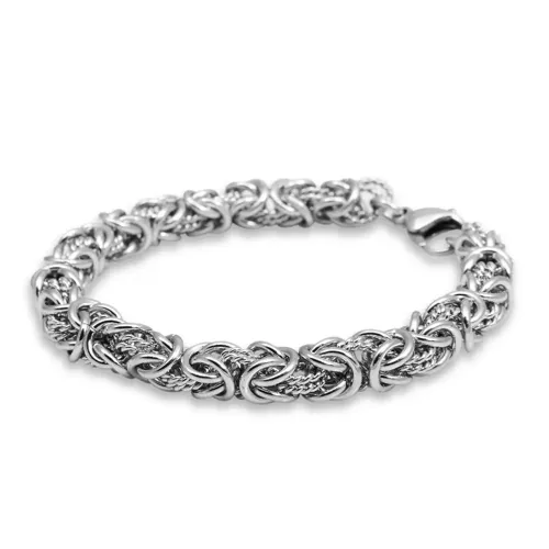 BTM1399 Men's Titanium Steel Braided Bracelet Twisted Bangle Stylish Gents jewelry
