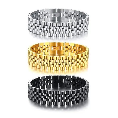 BTM832 Unisex Solid Stainless Steel Wide Band Bracelet Titanium Fashion Accessory