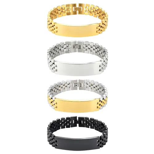 BTM844 Five-Bead Titanium Steel Couple Bracelets Unisex Stainless Steel Jewelry