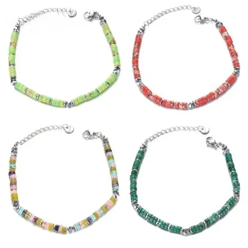 BTM1567 Bohemian Macaron Colorful Bracelet Vibrant Beaded Hand Chain for a Trendy Look